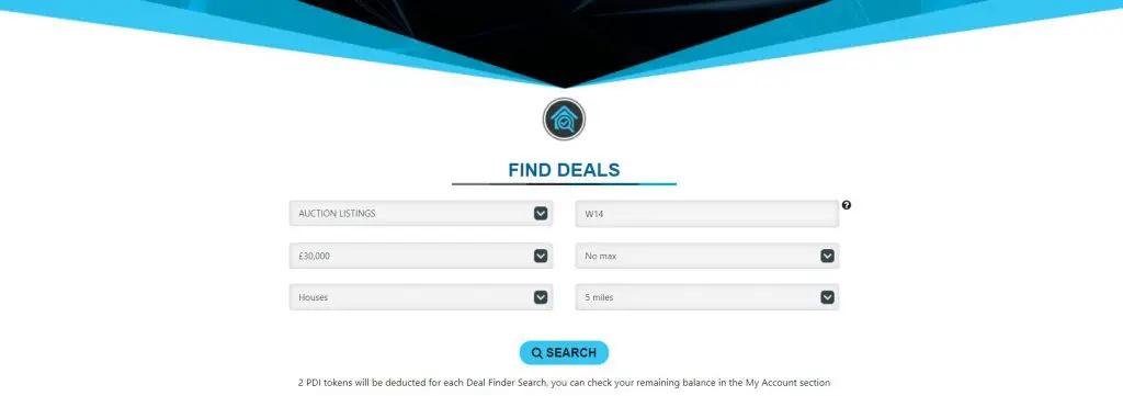 Find Deals with Deal Finder of Property Deals Insight