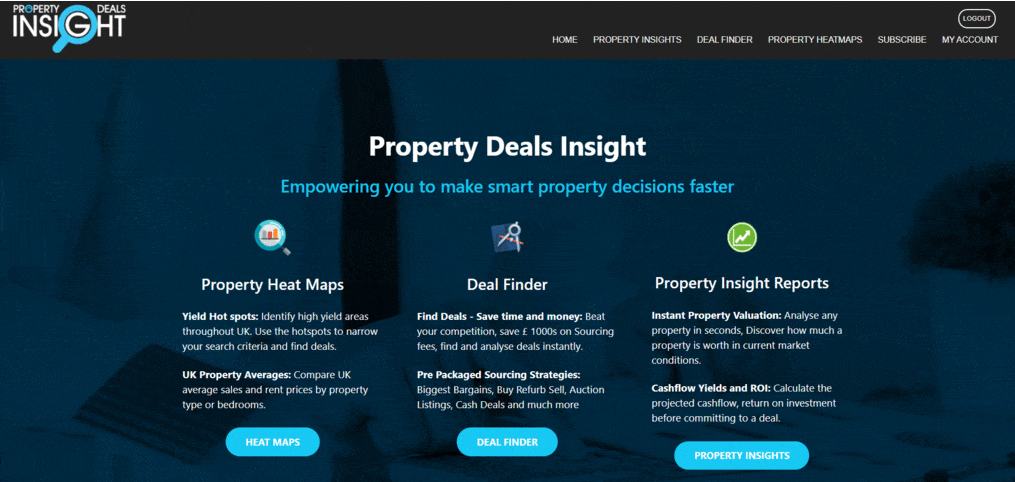How to use Deal Finder to for UK Property Investments