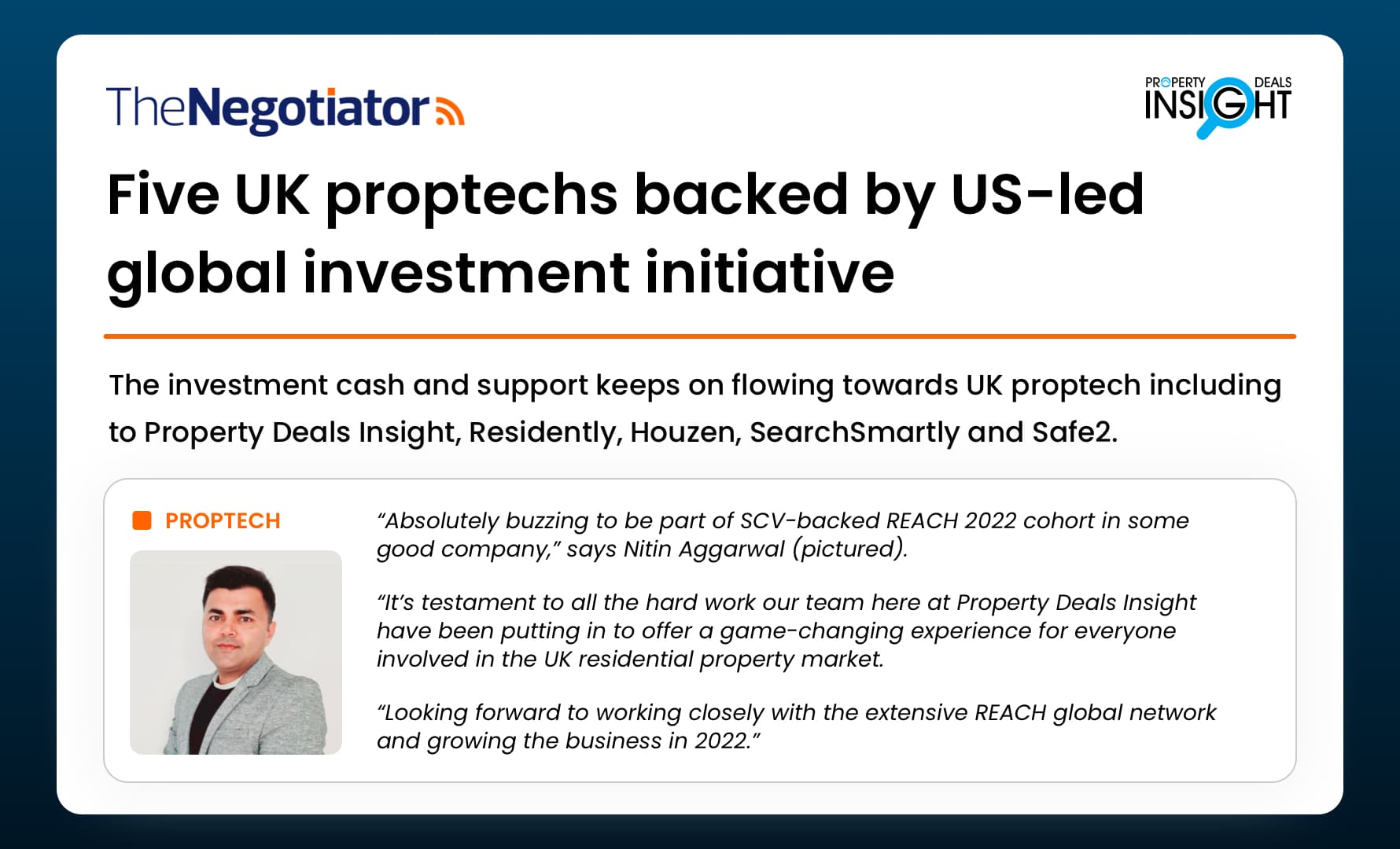 Property Deals Insight Backed by US led global SCV fund